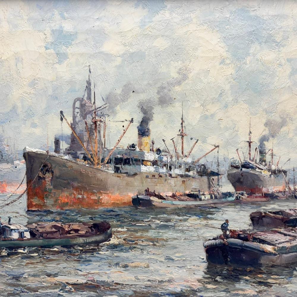 Gerardus Johannes Delfgaauw comparable auction result: gerardus johannes delfgaauw 1882 1947 rotterdam harbor view