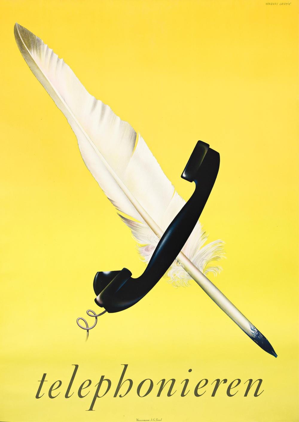 Herbert Leupin comparable auction result: herbert leupin telephonieren 1941