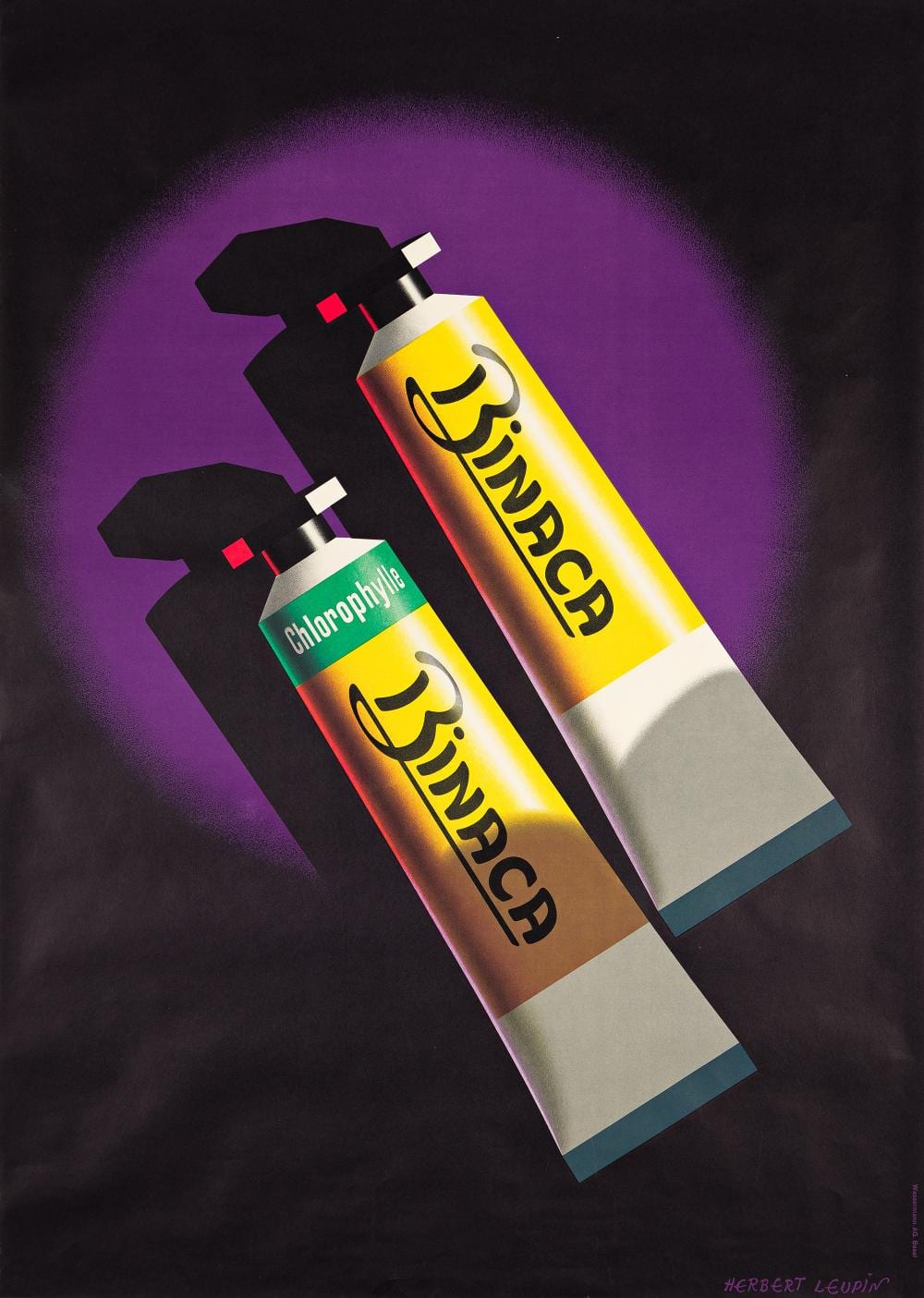 Herbert Leupin comparable auction result: herbert leupin binaca 1953