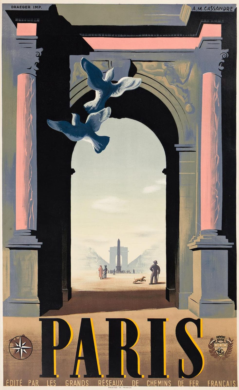 Adolphe Mouron Cassandre comparable auction result: adolphe mouron cassandre paris 1935