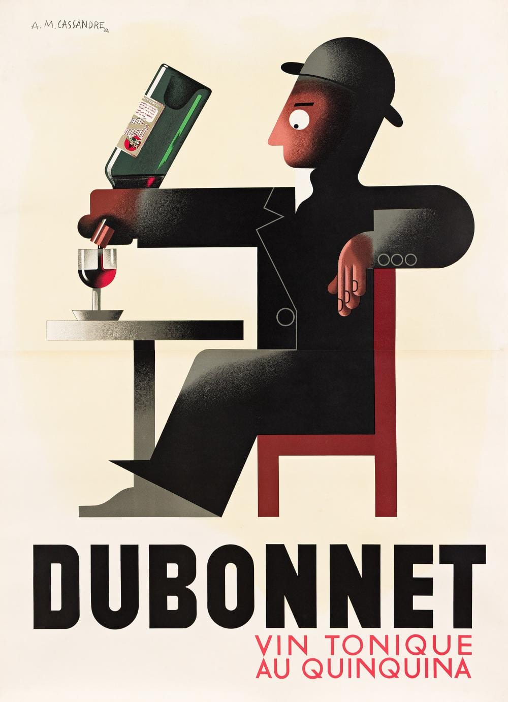 Adolphe Mouron Cassandre comparable auction result: adolphe mouron cassandre d apr s dubbonet vin tonique circa 1956