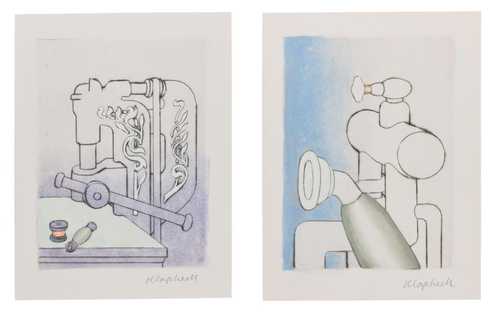 Konrad Klapheck comparable auction result: konrad klapheck 1935 2023 a collection of three prints plate 146 x 111