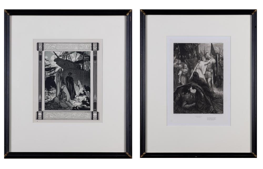 Ferdinand Leeke comparable auction result: ferdinand leeke lohengrin and hugo ludwig braune tag des gerichtes