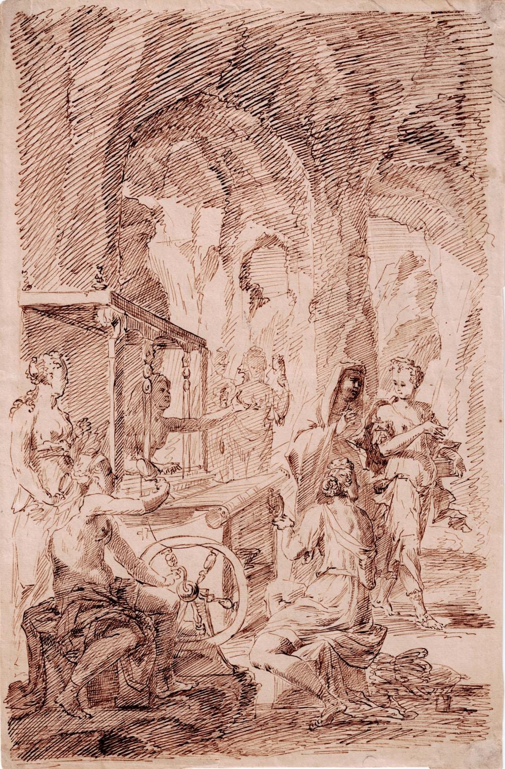 Gerard de Lairesse comparable auction result: gerard de lairesse 1640 1711 or circle women weaving fate and destiny