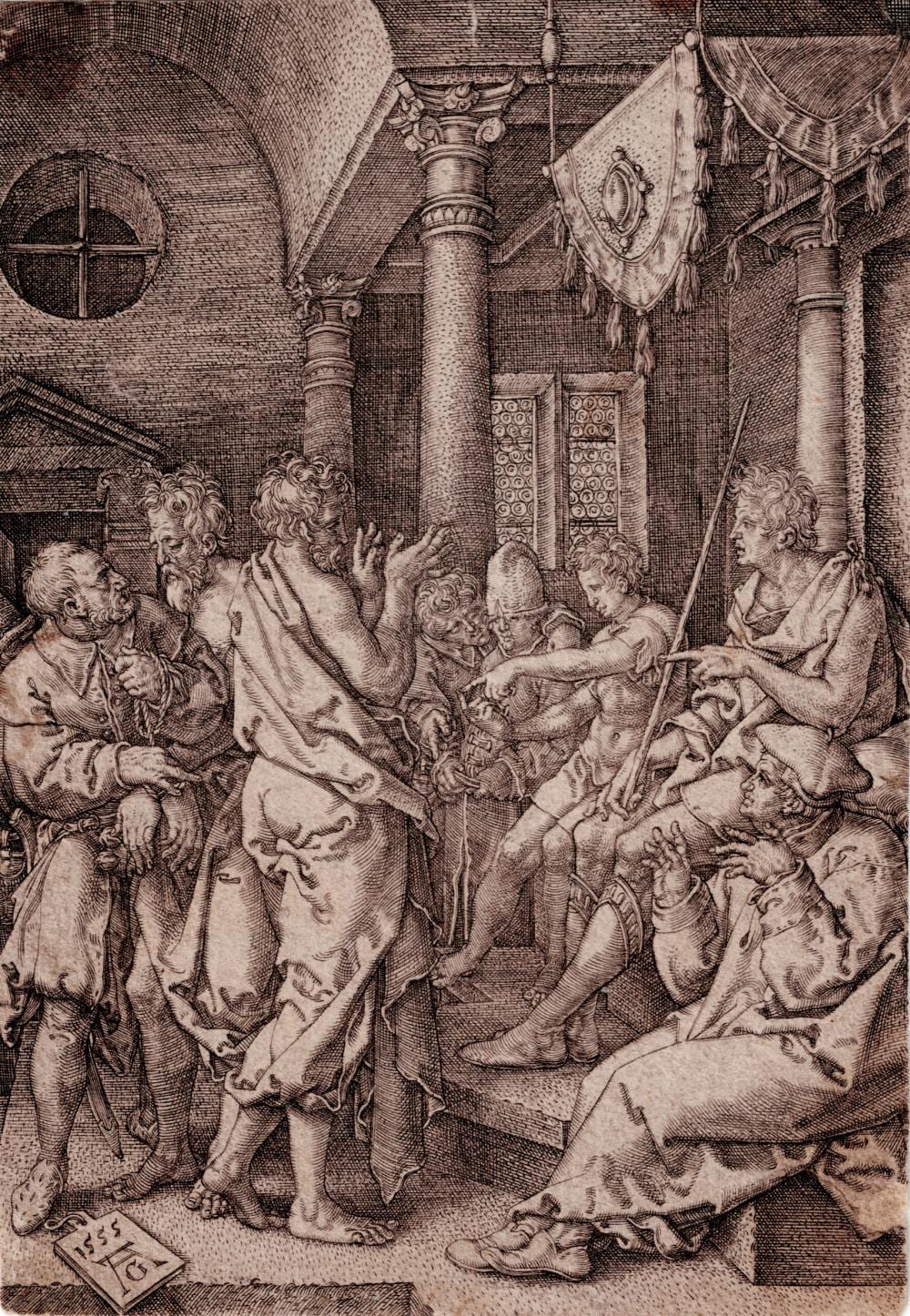 Heinrich Aldegrever comparable auction result: heinrich aldegrever daniel examining the elders
