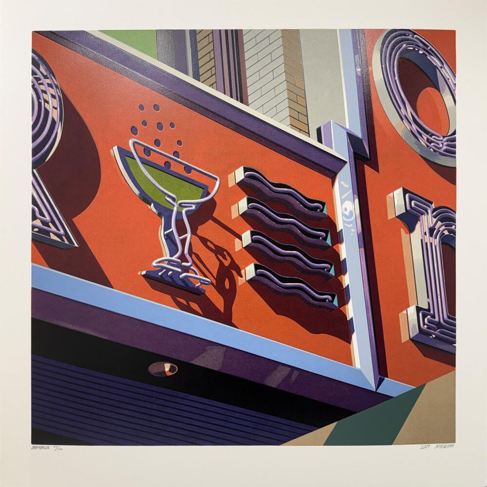 Robert Cottingham comparable auction result: robert cottingham b 1935 champagne from the american signs portfolio