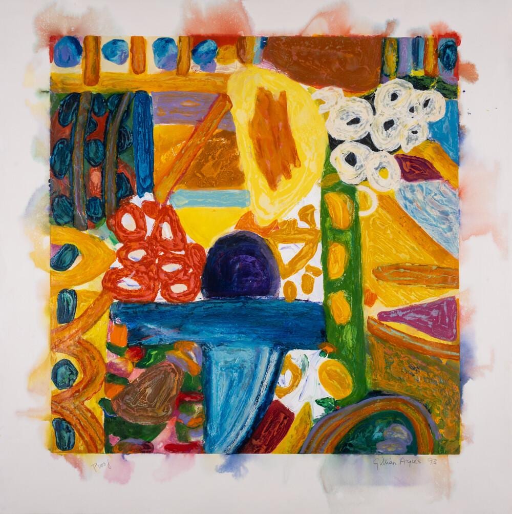 Gillian Ayres comparable auction result: gillian ayres 1930 2018 sikar ii not in cristea