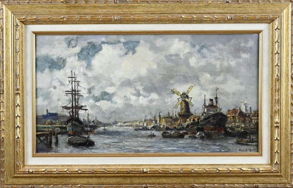 Evert Moll comparable auction result: evert moll harbor view