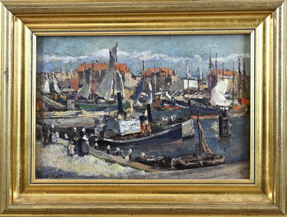 Evert Moll comparable auction result: evert moll harbour view of scheveningen