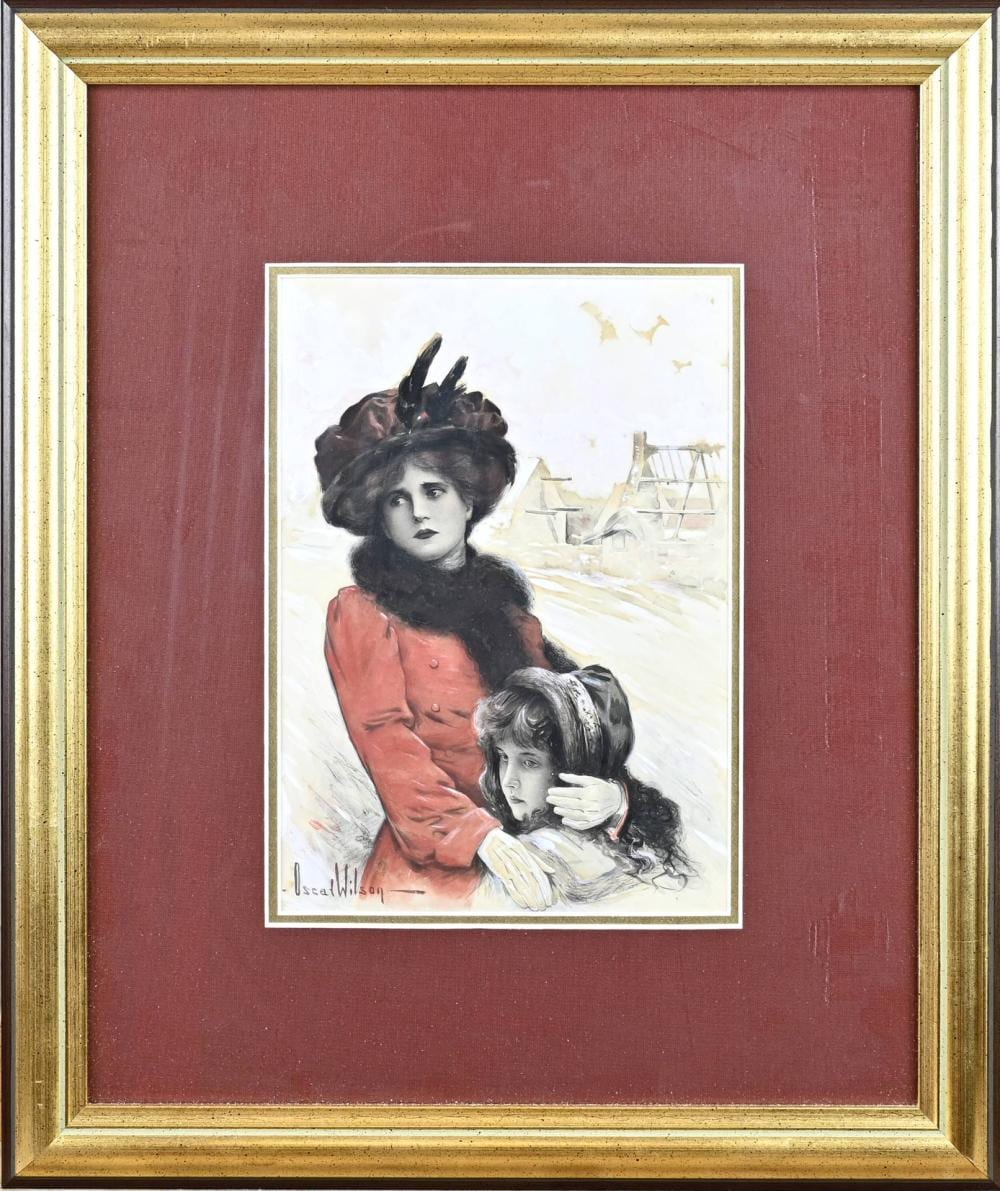 Oscar Wilson comparable auction result: oscar wilson mother with child during flood