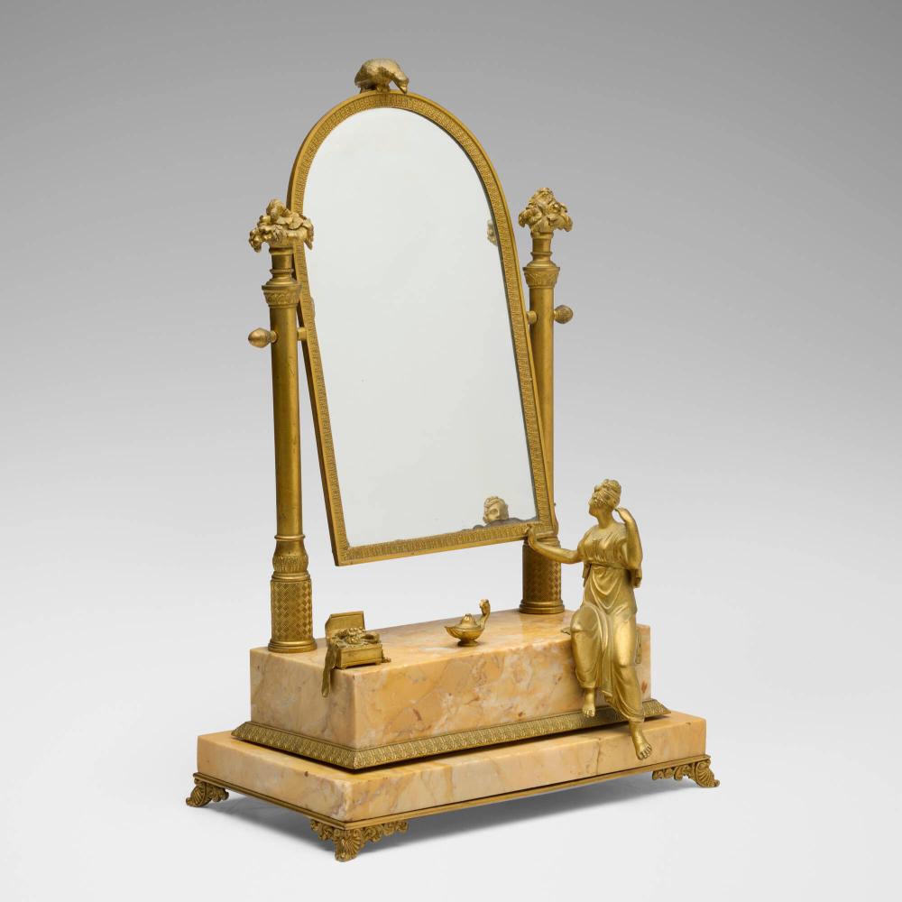 French, Empire vanity table mirror sold by Toomey & Co. Auctioneers, lot 244 — auction record photograph