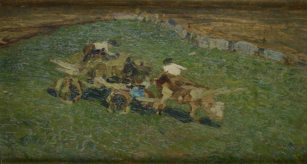 beppe ciardi venezia 1875 quinto di treviso 1932 paesaggio con contadini · Pananti Casa D'Aste SRL · 2026-03-27 Beppe Ciardi comparable auction result: beppe ciardi venezia 1875 quinto di treviso 1932 paesaggio con contadini