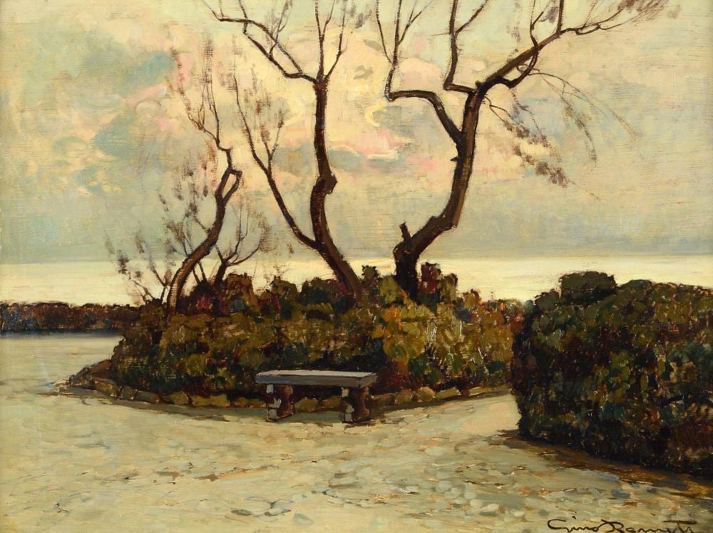 Gino Romiti comparable auction result: gino romiti livorno 1881 1967 paesaggio