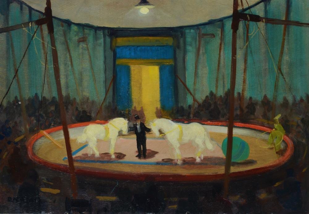 Renato Natali comparable auction result: renato natali livorno 1883 1979 circo equestre