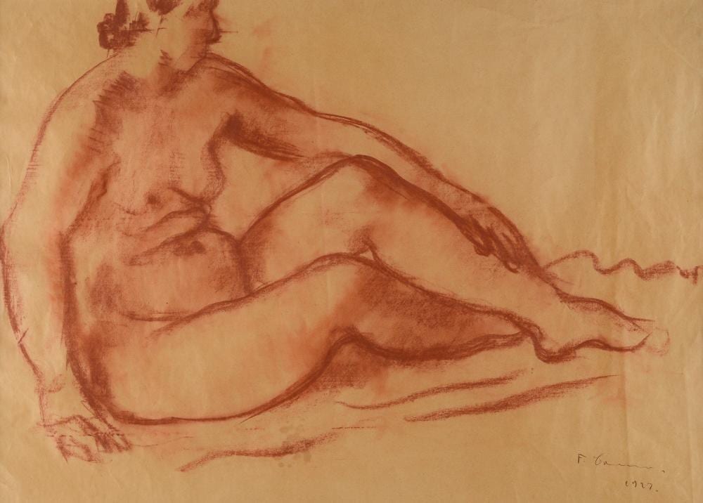 Felice Carena comparable auction result: felice carena cumiana 1879 venezia 1966 nudo 1927