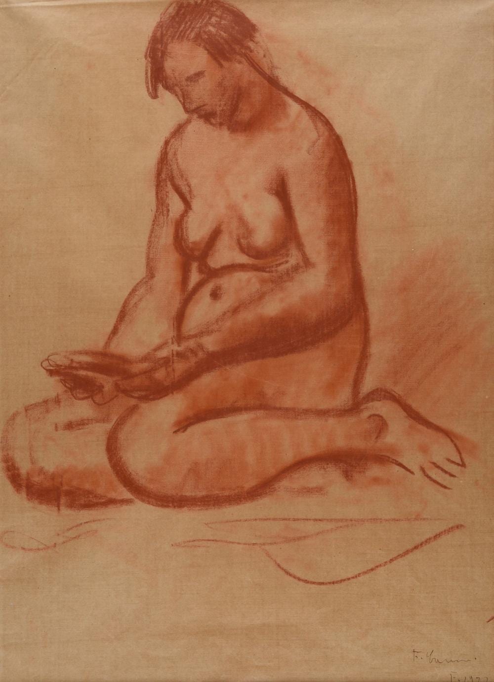 Felice Carena comparable auction result: felice carena cumiana 1879 venezia 1966 nudo 1927