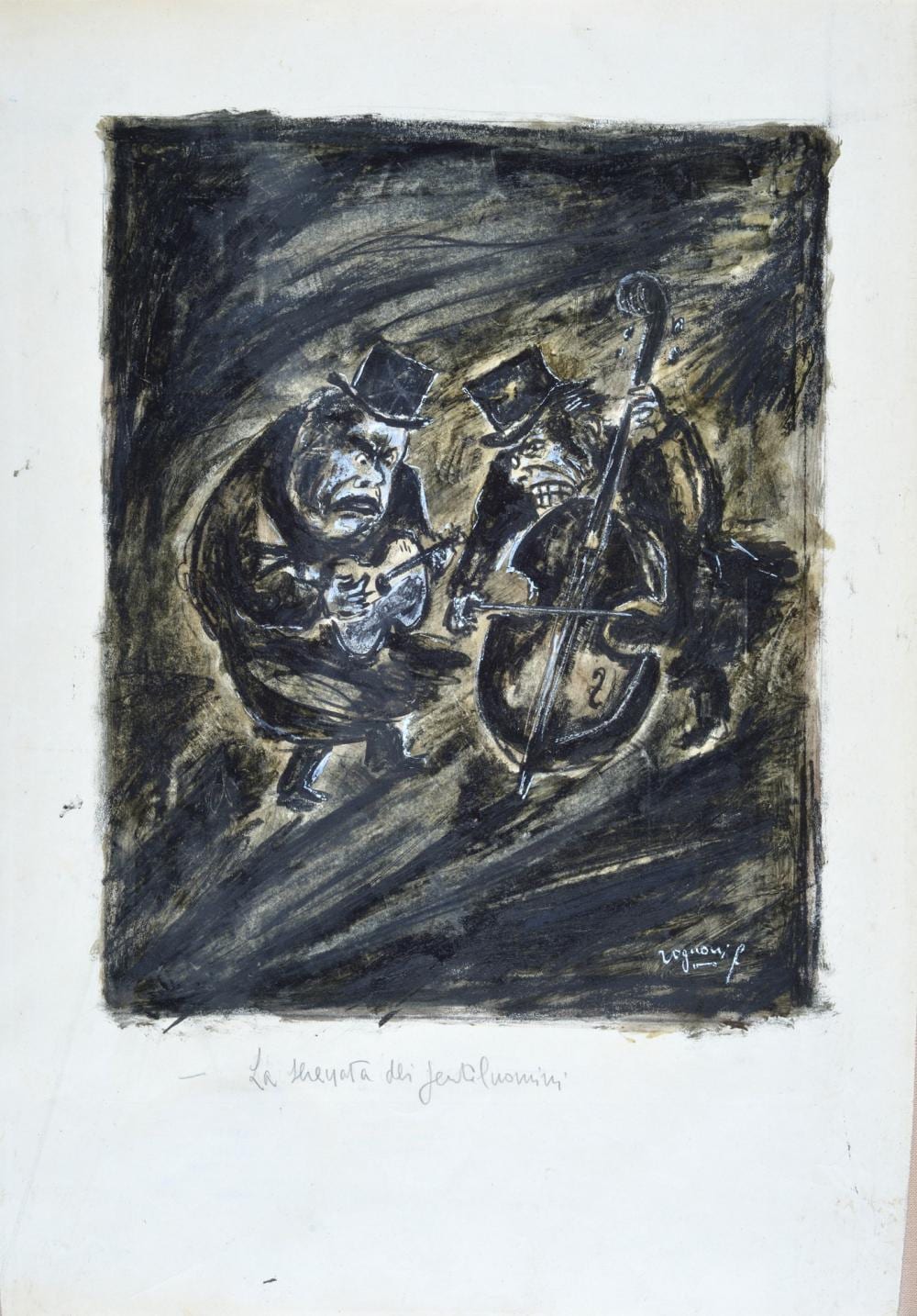 Franco Rognoni comparable auction result: franco rognoni milano 1913 1999 serenata dei galantuomini