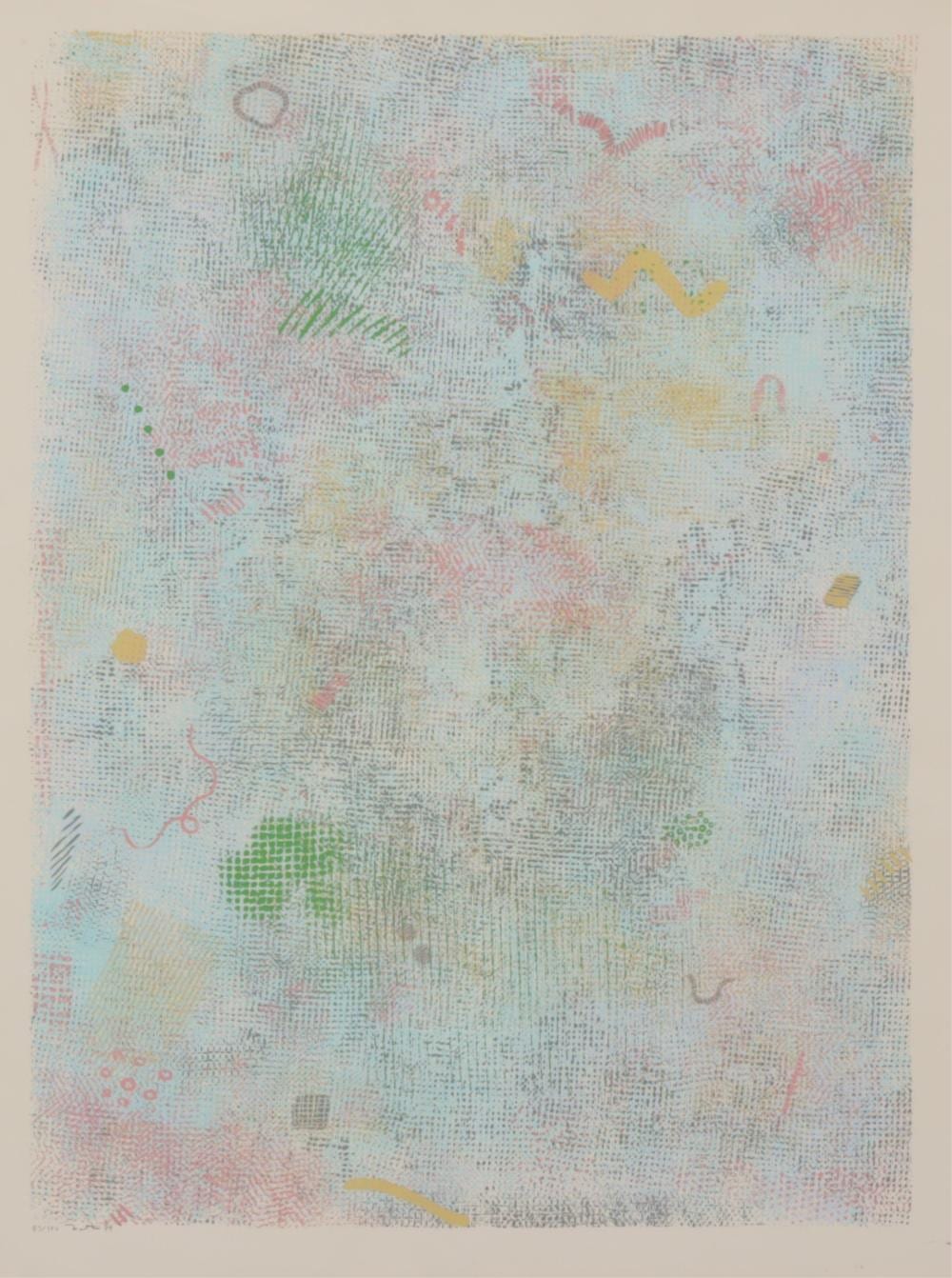 Robert Natkin comparable auction result: robert natkin intimate lighting blue screenprint