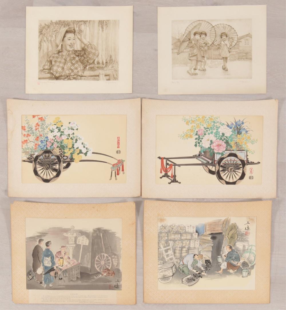 Sanzo Wada comparable auction result: sanzo wada takeshita seiler woodblocks