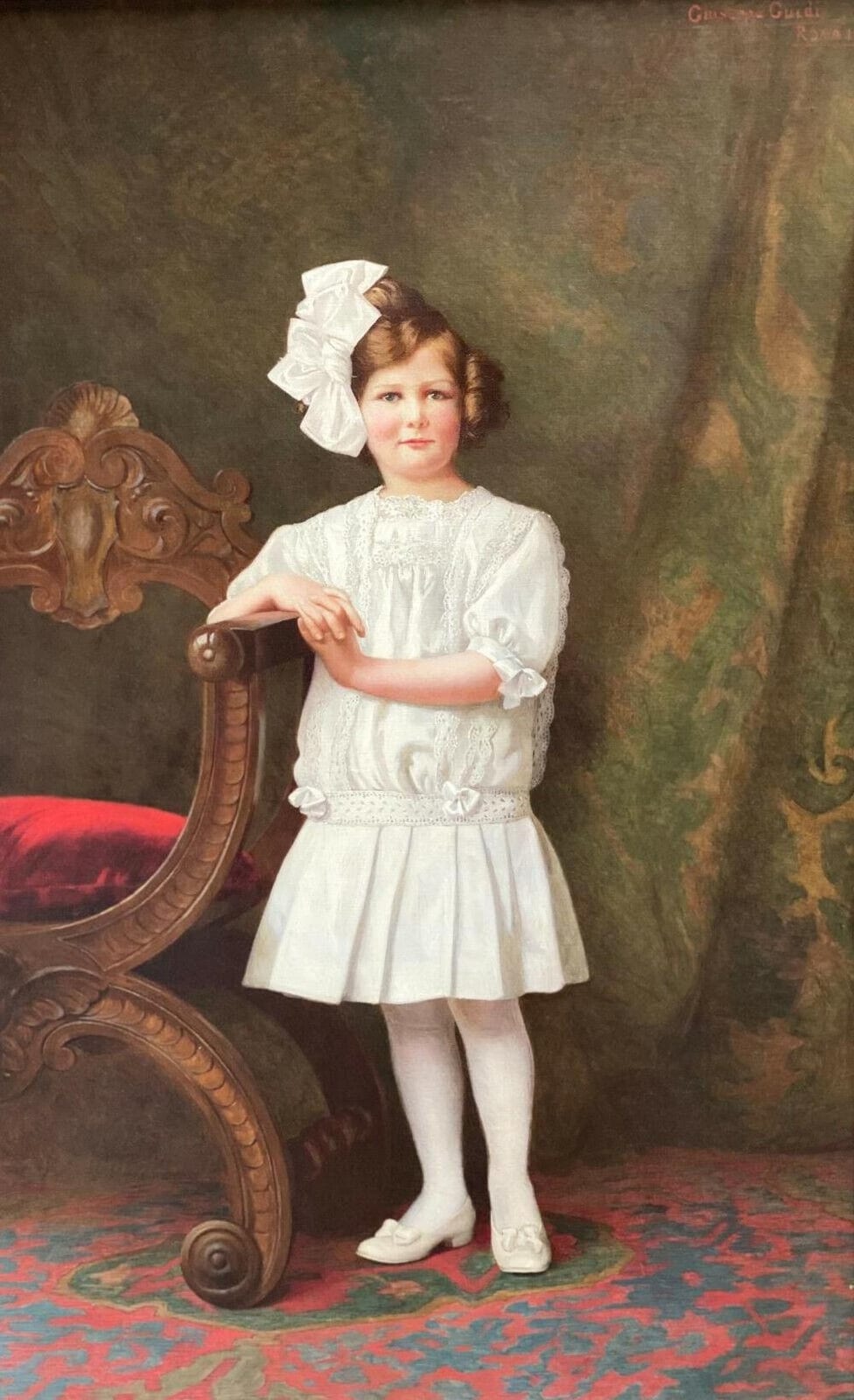 Giuseppe (1881) Guidi comparable auction result: giuseppe guidi italian 1881 1931 oil on canvas young girl in white dress 1910
