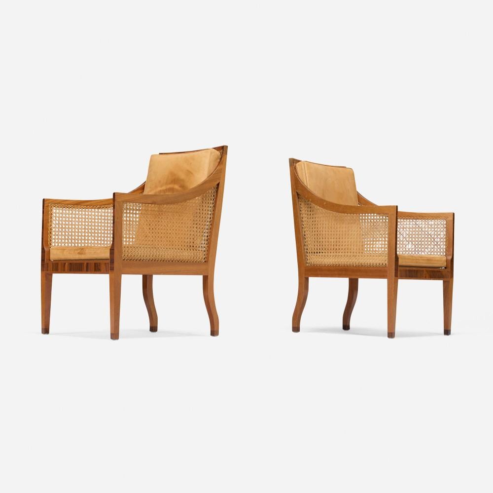 Kaare Klint comparable auction result: kaare klint lounge chairs model 4488 pair