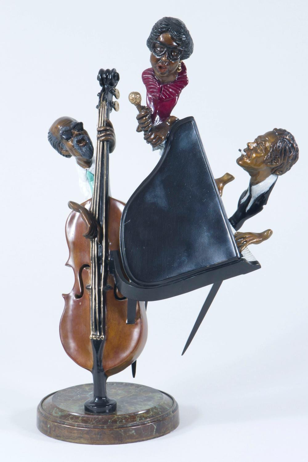 Paul Wegner comparable auction result: paul wegner american b 1950 an evening at the apollo 1984 cold painted bronze