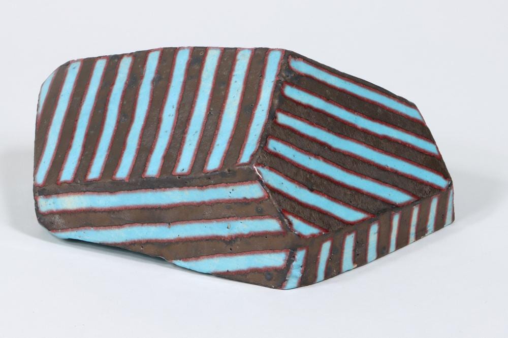 Jun Kaneko comparable auction result: jun kaneko japanese american b 1942 untitled striped 1989 glazed ceramic