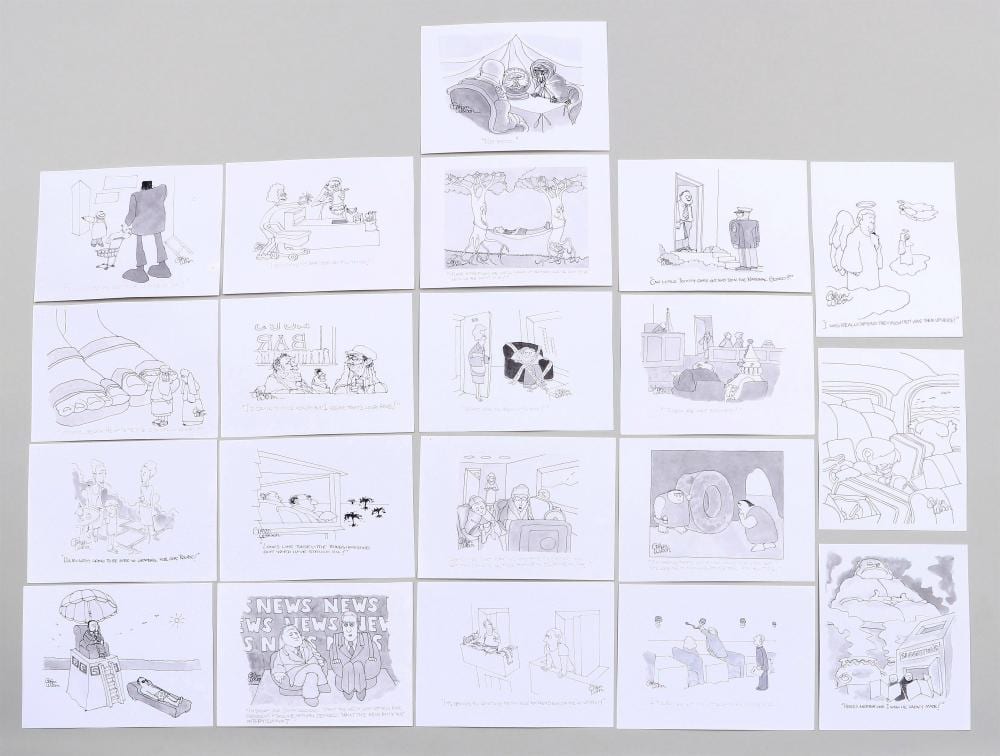 Gahan Wilson comparable auction result: gahan wilson american 1930 2019 group of 20 unpublished cartoons pen ink and wash on paper