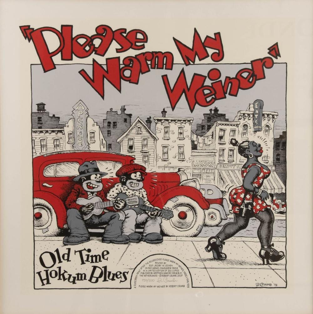 robert crumb 1943 please warm my weiner old time hokum blues · Veilinghuis Onder de Boompjes · 2026-03-23 Robert Crumb comparable auction result: robert crumb 1943 please warm my weiner old time hokum blues