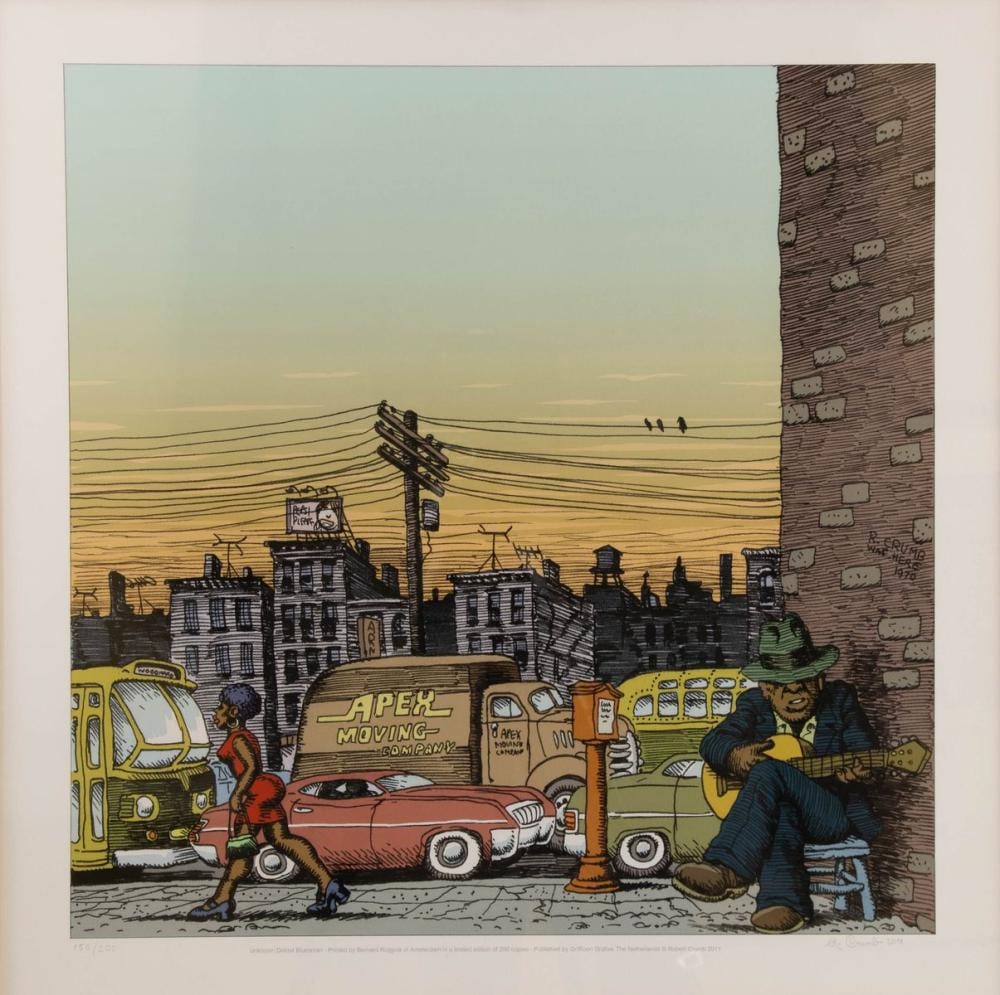 robert crumb 1943 unknown detroit bluesman · Veilinghuis Onder de Boompjes · 2026-03-23 Robert Crumb comparable auction result: robert crumb 1943 unknown detroit bluesman