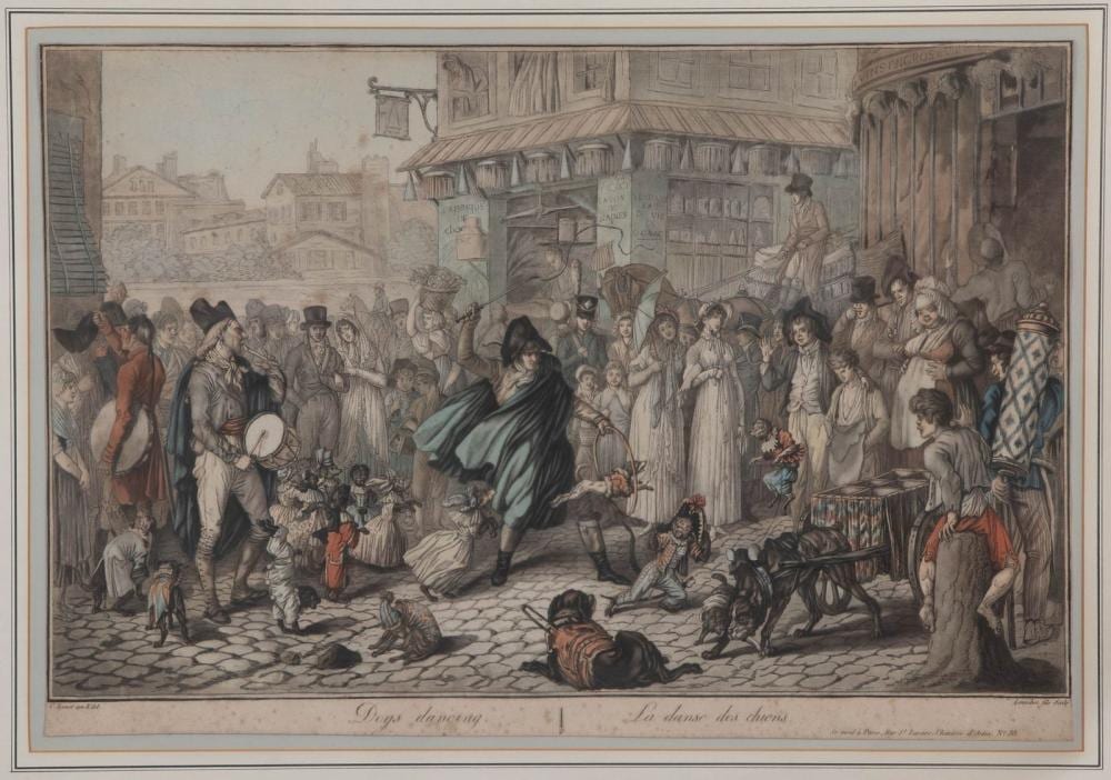 Carle Vernet comparable auction result: carle vernet 1758 1836 dogs dancing la danse des chiens