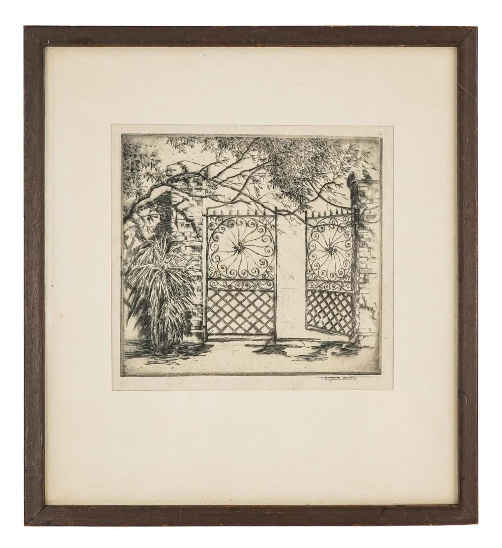 Alfred Hutty comparable auction result: alfred hutty sc 1877 1854 iron gate