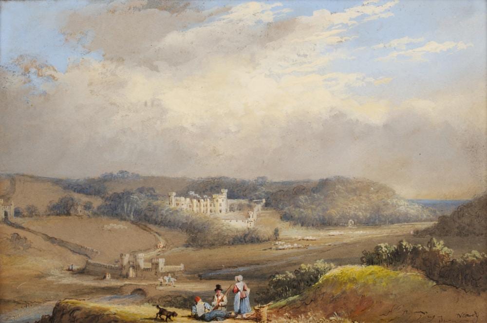 Nicholas Matthew Condy comparable auction result: nicholas matthew condy 1816 1851 castle in a landscape with figures signed watercolour with bodycolour 11 x 16cm