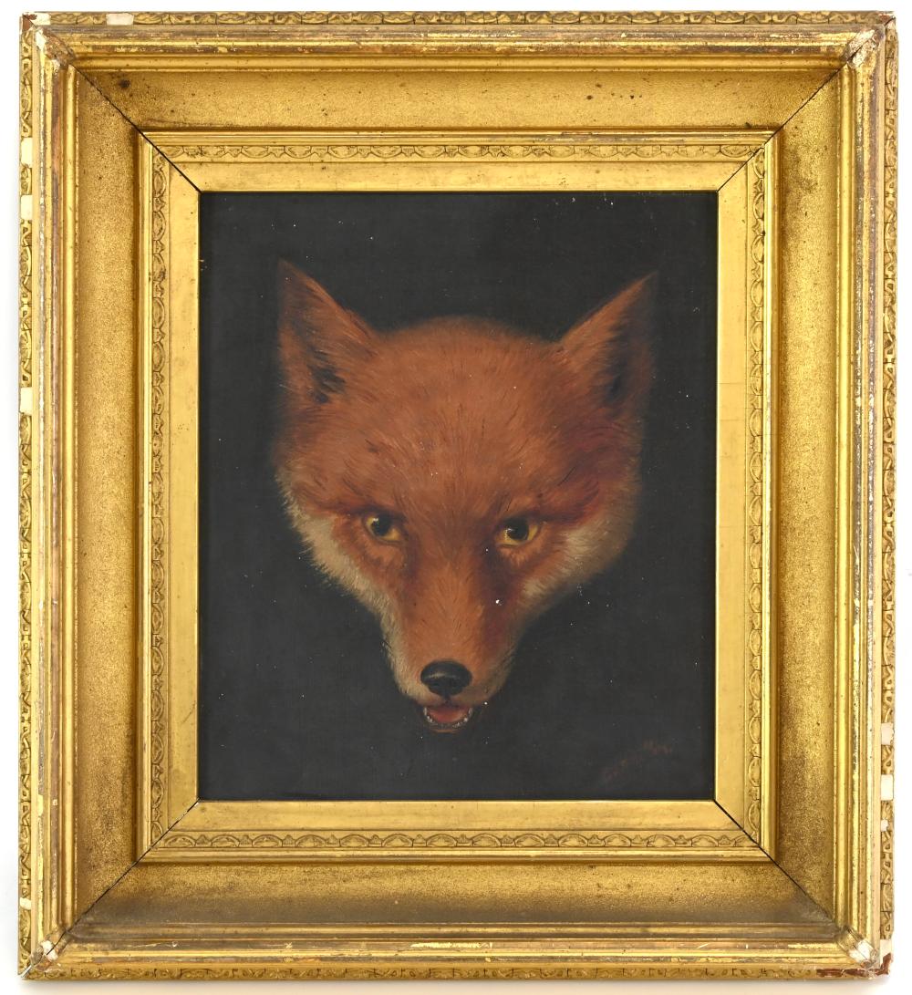 After Philip Reinagle Portrait of Renard the Fox Oil Painting sold by Mebane Antique Auction, lot 64 — auction record photograph