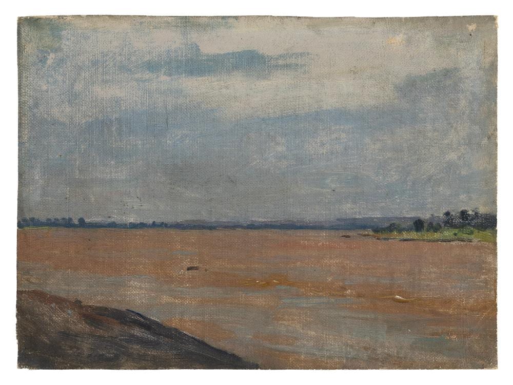 Richard Lorenz comparable auction result: richard lorenz germany wisconsin 1858 1915 western landscape oil on unstretched canvas 6 75 x 9 25 unframed