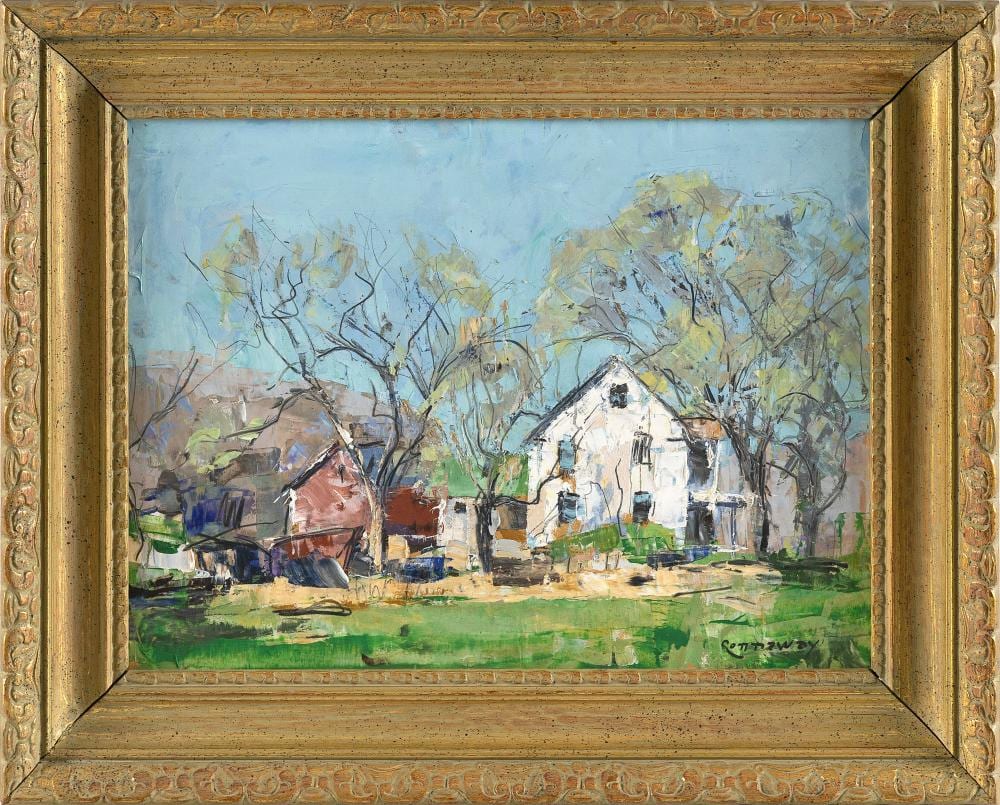 jay hall connaway maine arizona indiana 1893 1970 the maclean farm sunderland vt oil on panel 9 x 12 framed 12 5 x 15 5 · Eldred's · 2026-04-10 Jay Hall Connaway comparable auction result: jay hall connaway maine arizona indiana 1893 1970 the maclean farm sunderland vt oil on panel 9 x 12 framed 12 5 x 15 5