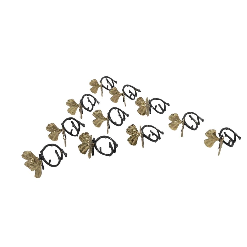 Michael Aram comparable auction result: 11 pc michael aram butterfly gingko napkin ring set