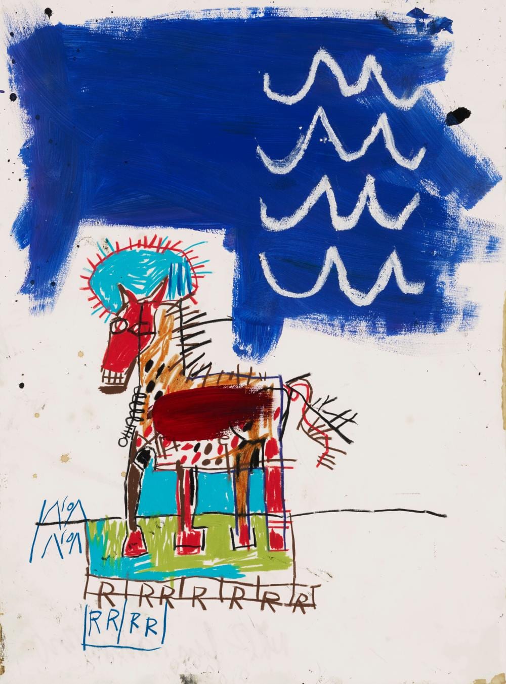 Jean-Michel Basquiat (1960-1988). Untitled. oilstick and acrylic on paper76 comparable sale