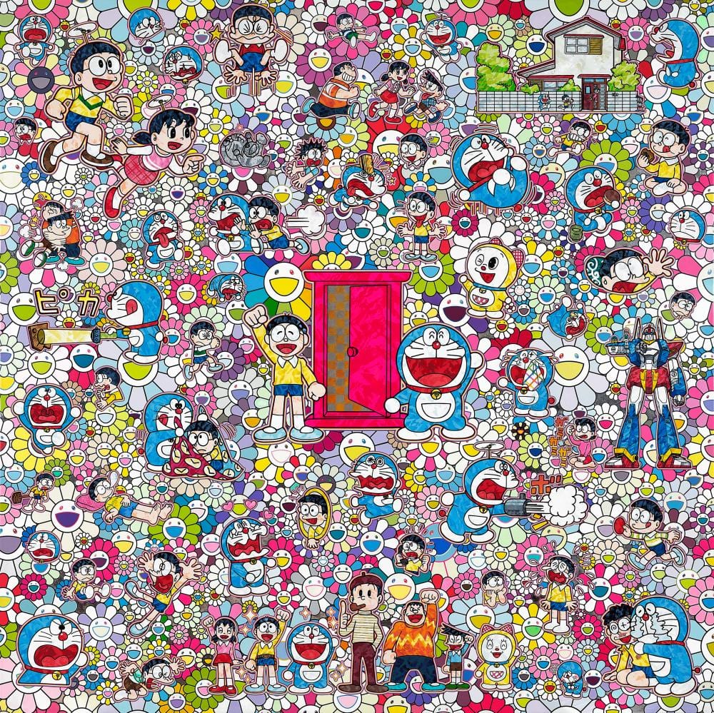 Takashi Murakami (B. 1962). A Sketch of Anywhere Door (Dokodemo Door) and a comparable sale