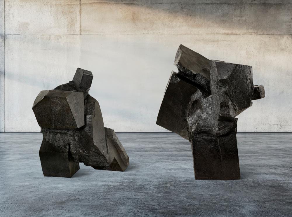 Ju Ming (ZHU MING, 1938-2023). Taichi Series. bronze sculpture (a pair of t comparable sale