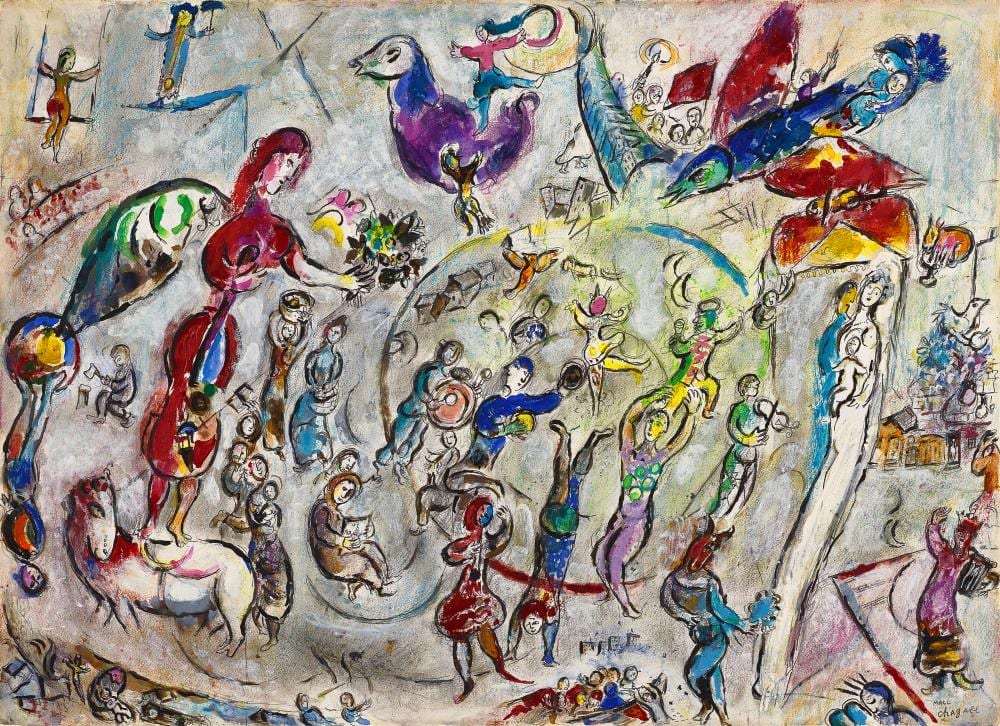 Marc Chagall (1887-1985). Esquisse pour “La vie”. watercolour, gouache, pas comparable sale