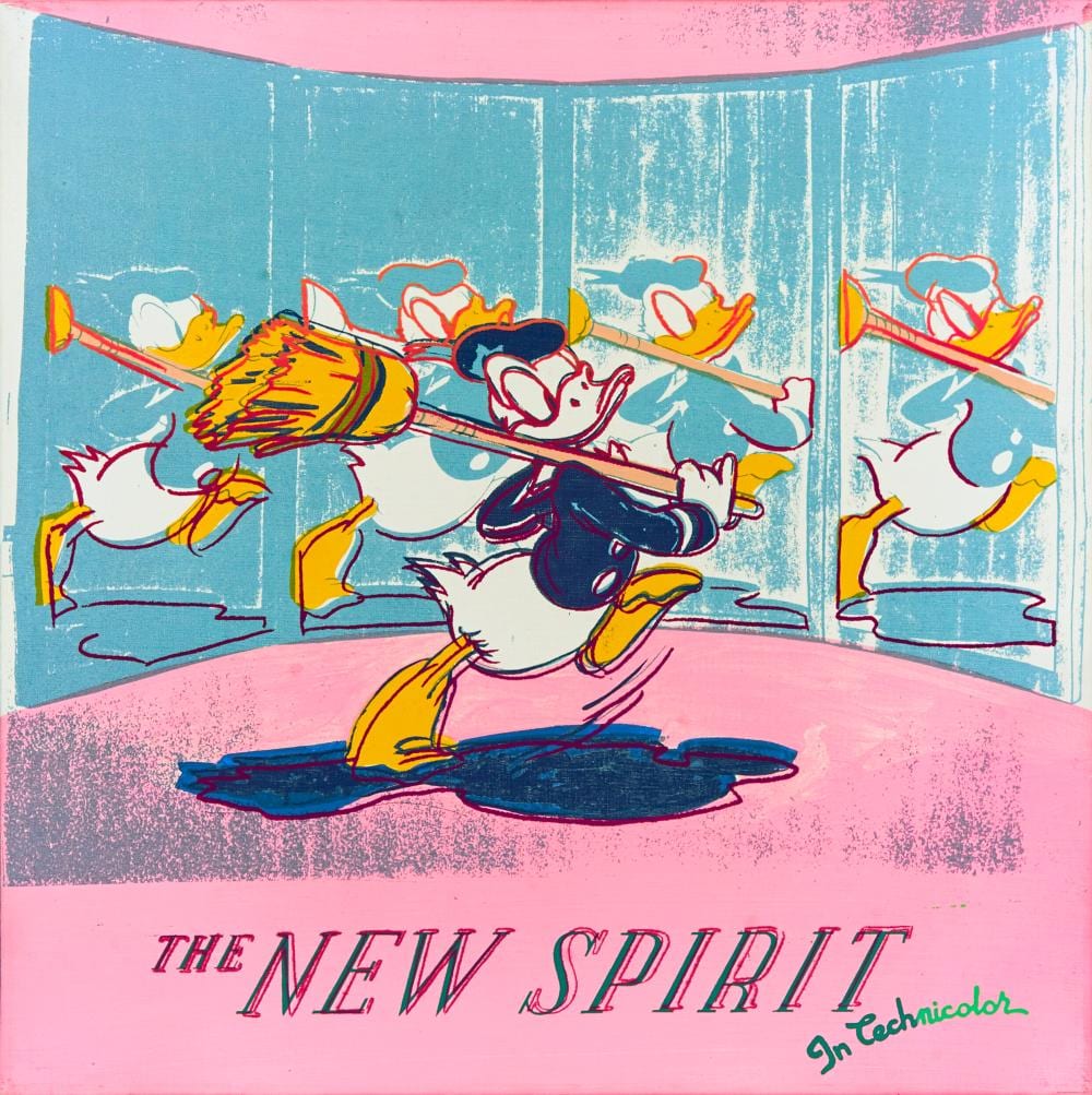Andy Warhol (1928-1987). The New Spirit (Donald Duck). acrylic and silkscre comparable sale