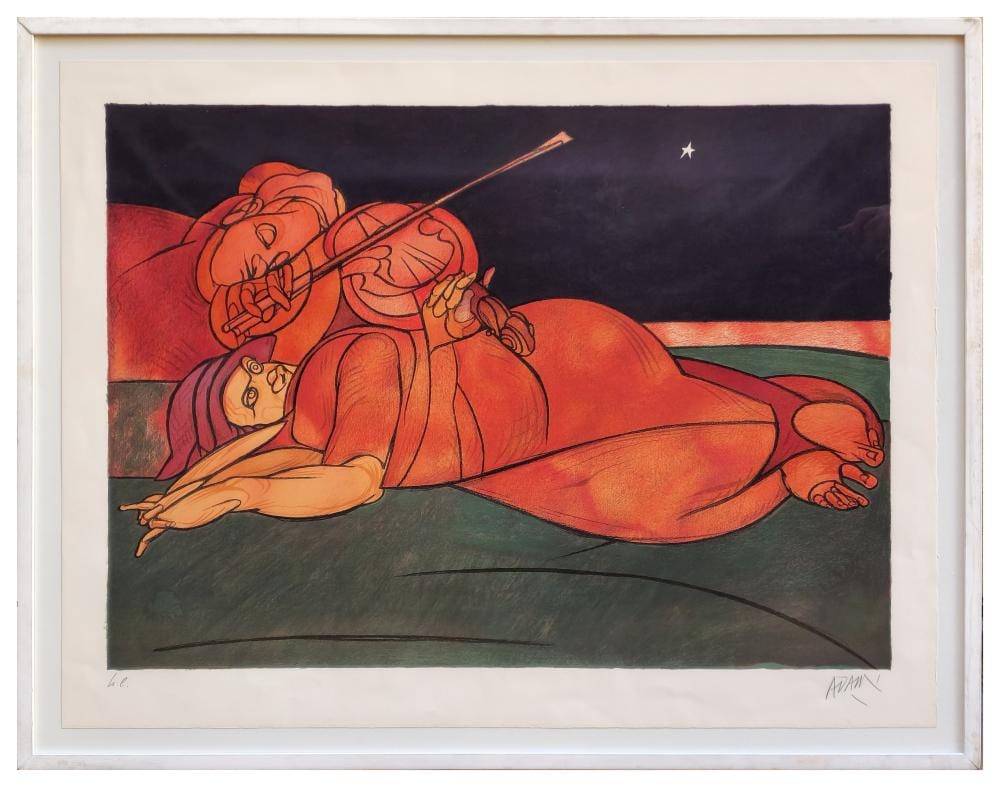 Valerio Adami comparable auction result: valerio adami 1935 couple