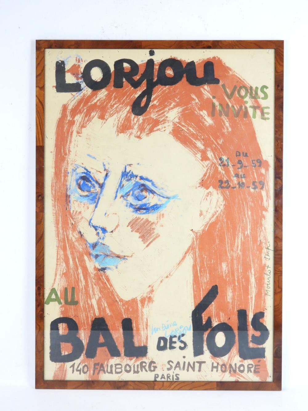 Bernard Lorjou comparable auction result: bernard lorjou 1908 1986 d apr s bal des fols