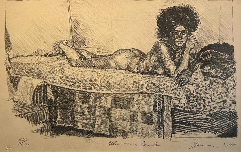 Robert Weaver comparable auction result: robert weaver nude on a couch