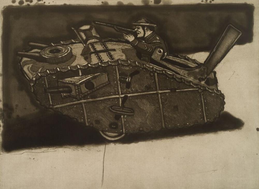 Robert Weaver comparable auction result: robert weaver toy tank ii