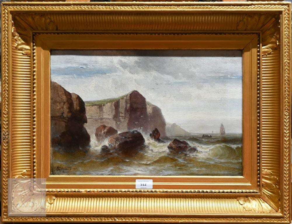 Theodor Alexander Weber comparable auction result: theodore weber 1838 1907 a coastal seascape signed and dated 1861 lower left 29 x 44 cm