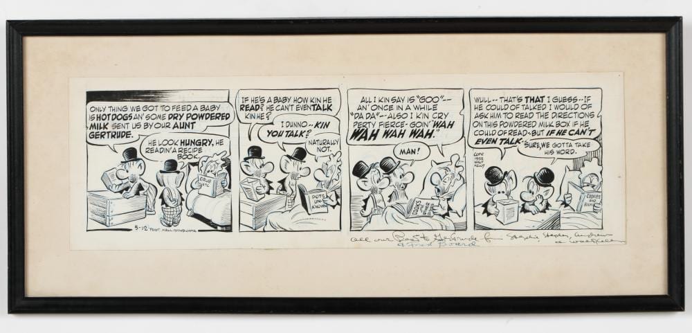 Walt Kelly comparable auction result: walt kelly american 1913 1978 original comic strip art pogo
