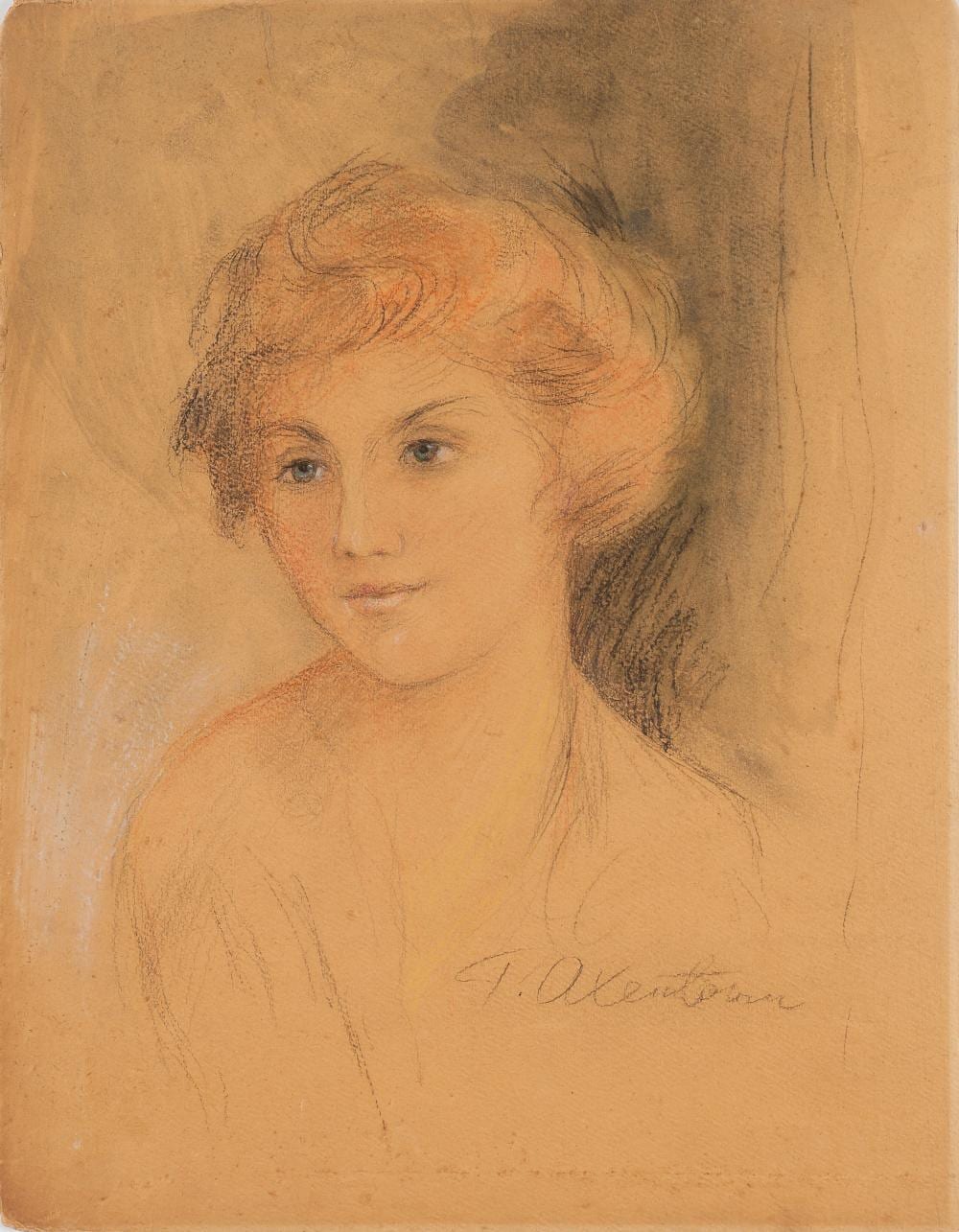 Teodor Axentowicz comparable auction result: teodor axentowicz polish 1859 1938 portrait pastel drawing 19 x 15