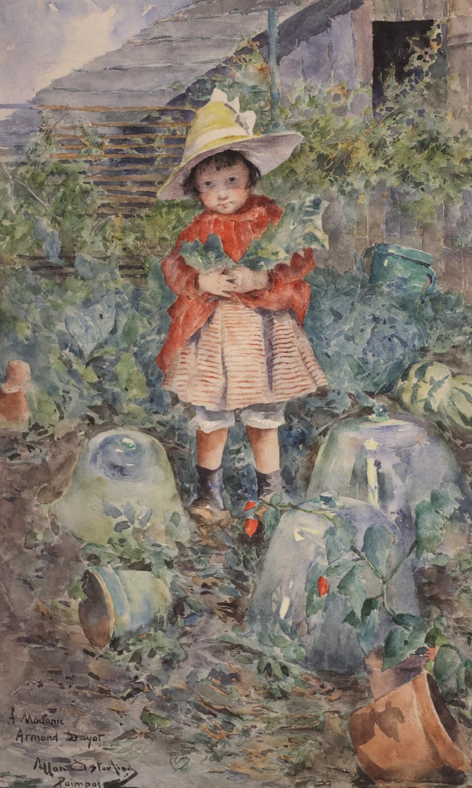 Allan Österlind comparable auction result: allan osterlind a madame armand dayot watercolor on paper